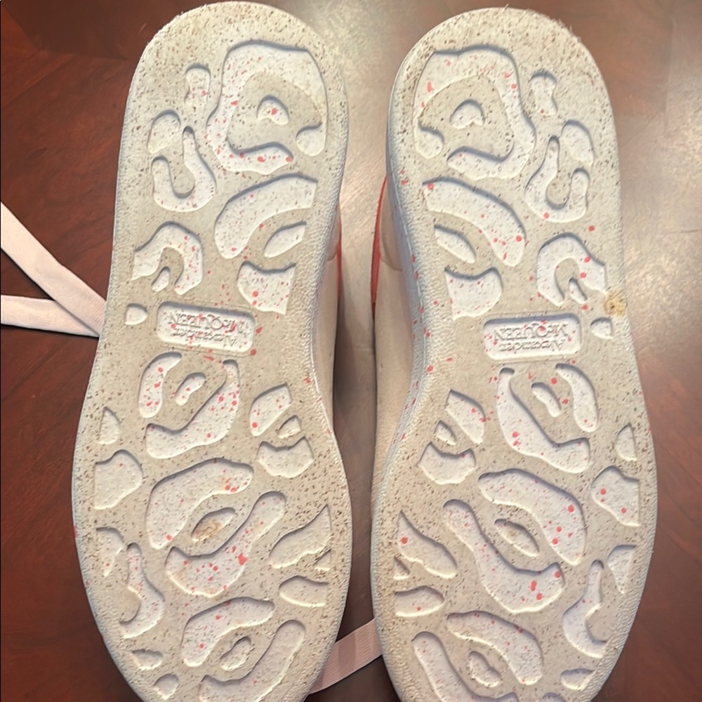 Alexander McQueen Women's Pink and Cream Sneakers - Picture 8 of 8